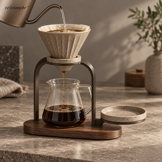 Velrionpbr Pourline Coffee Dripper Stand with detachable catch plate, main product view