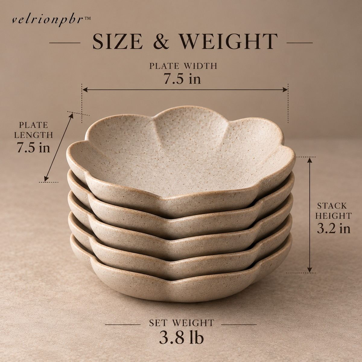 Bloomstack tasting plate set size and weight details dimensions and weight
