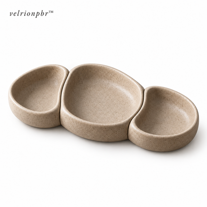 Pebblelink Modular Condiment Pod Trio on a white background